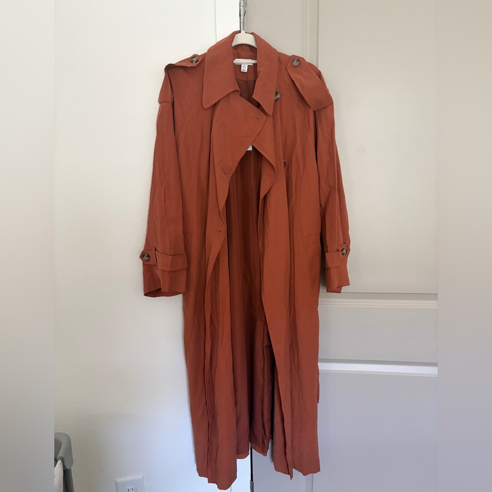 Rust orange TopShop trench coat